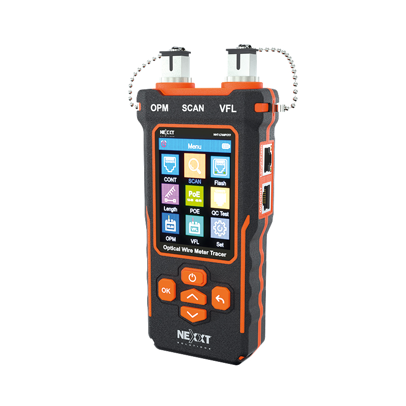 Multifunction LAN cable tester and fiber optic power meter