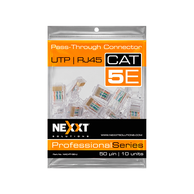 Conector Pass-Through UTP | RJ45 | Cat5e