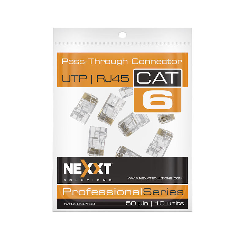 Conector Pass-Through UTP | RJ45 | Cat6