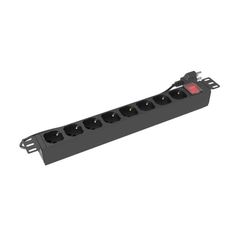 Nexxt- Rack mount power strip 8 outlets, 220VAC