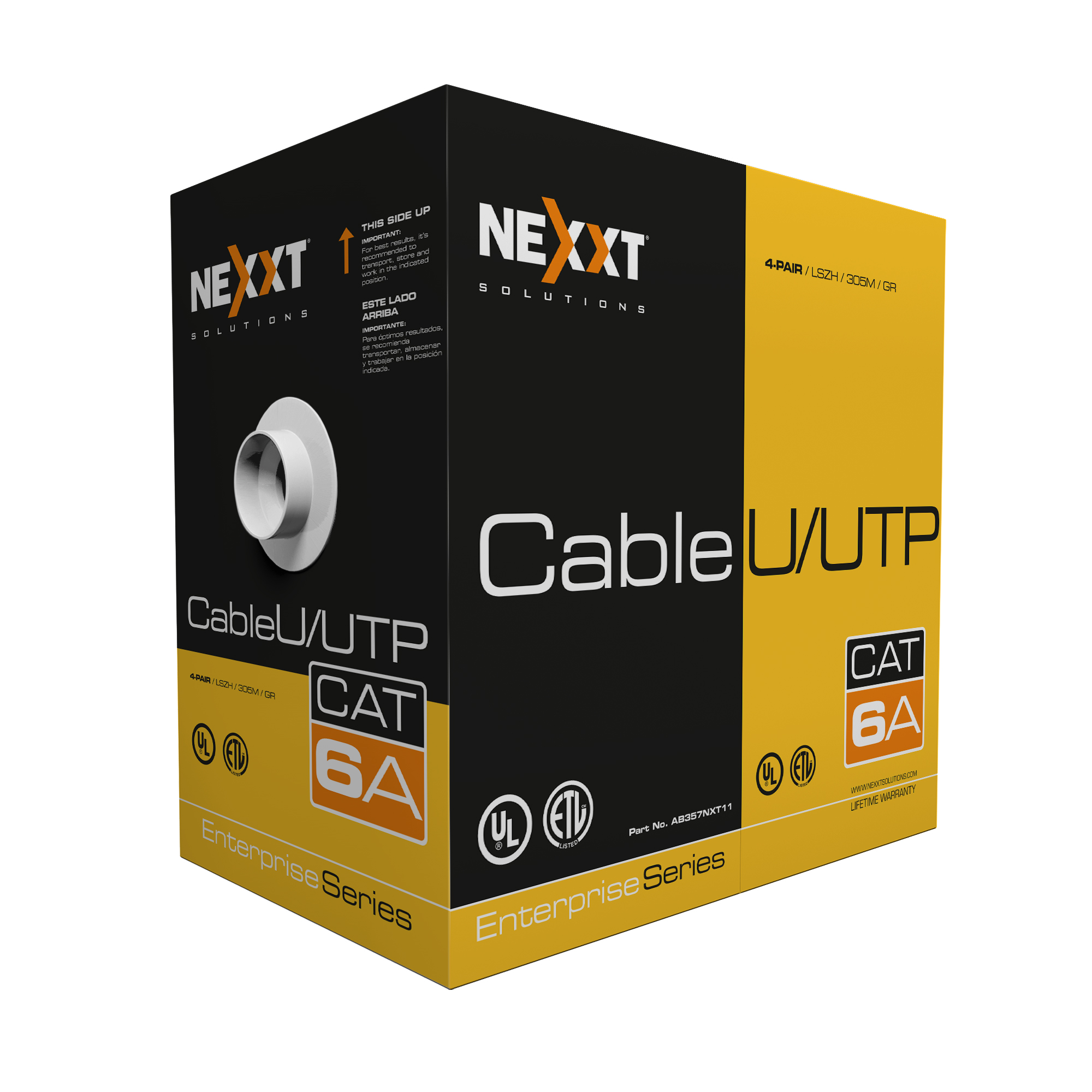 Cable UTP Cat6a, Calibre 23AWG