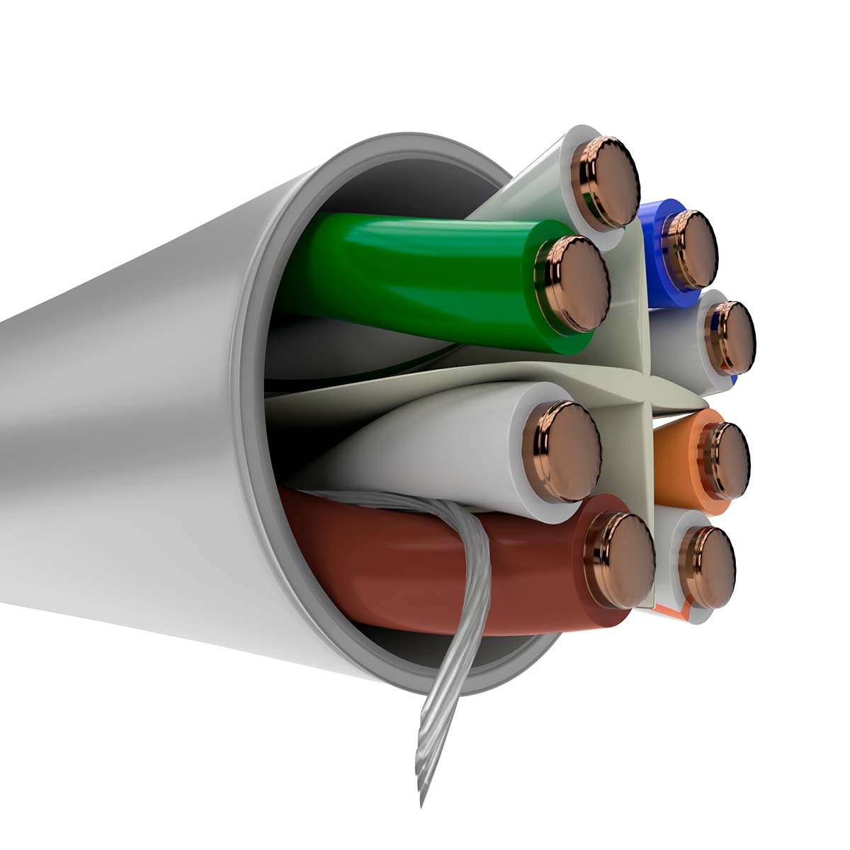 UTP Cable 4 Pairs Cat6 Cat6 Bulk, U/UTP Cable, CMR type