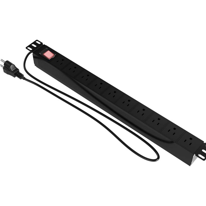 9 NEMA outlets rack mount power strip