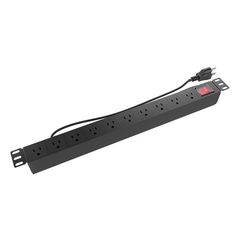 9 NEMA outlets rack mount power strip