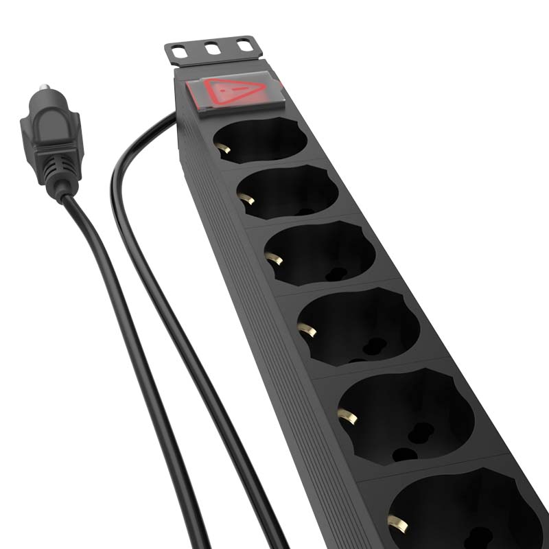Rack mount power strip 8 outlets, 220VAC