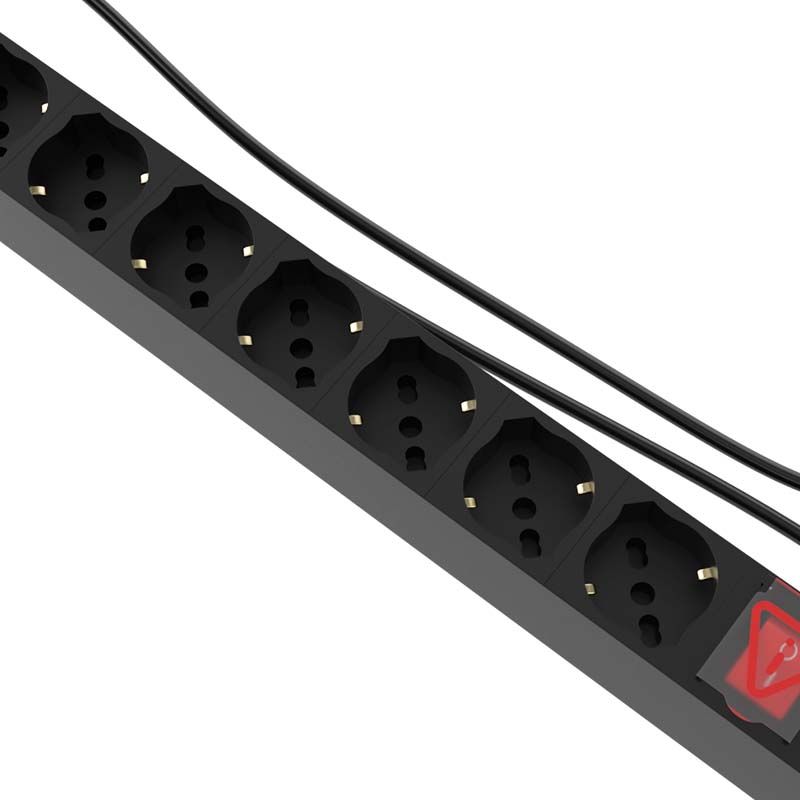 Rack mount power strip 8 outlets, 220VAC