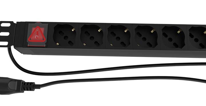 Nexxt- Rack mount power strip 8 outlets, 220VAC