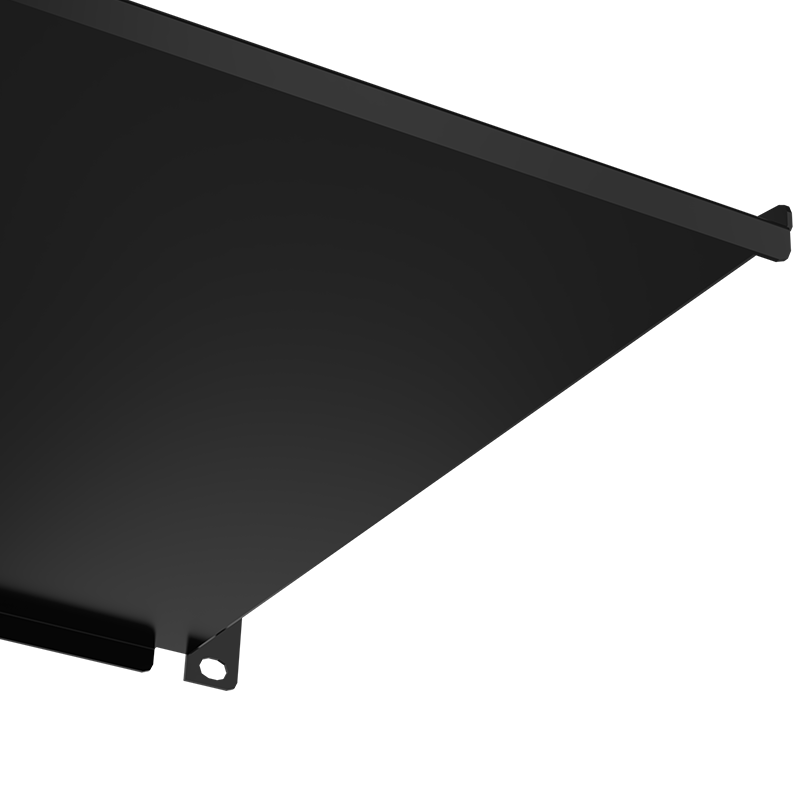 1U single solid shelf