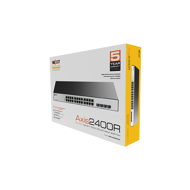 Axis2400R | 24-PORT GIGABIT POE+ RACK MOUNTABLE SWITCH - NSW-A2848PUR