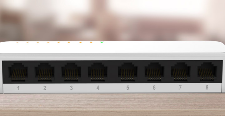 Naxos801-G | Switch de escritorio de 8 puertos para ethernet de