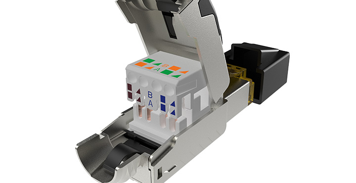 Nexxt Solutions Infrastructure NXM-STS01 Nexxt XGiga Cat6A RJ45 90 MPTL Shielded Plug Connector